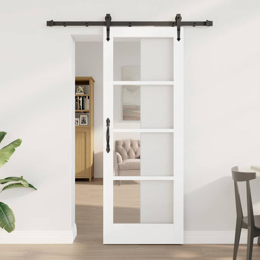 Sliding Door Manual ORKDAL White 29 x 78 in Wood and metal