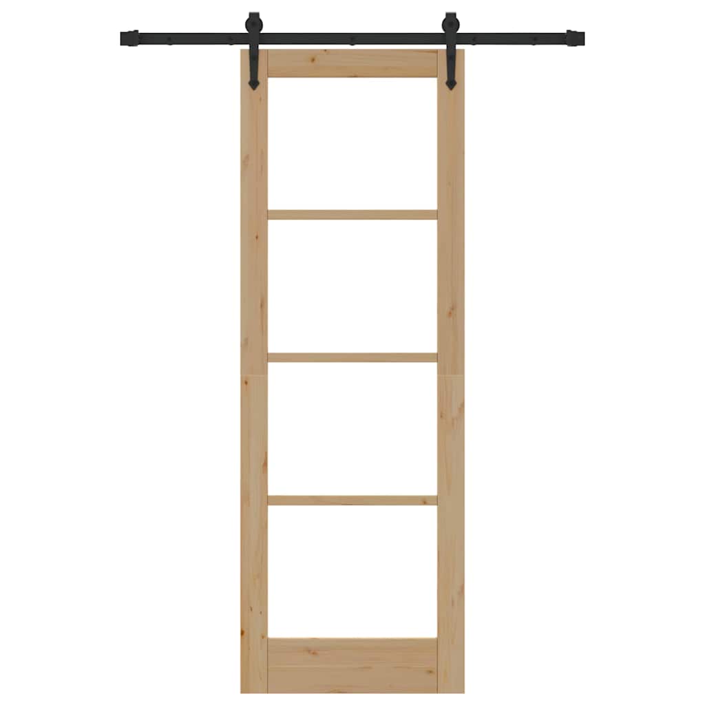 Sliding Door Manual ORKDAL Brown 28.9 x 83.1 in Wood and metal