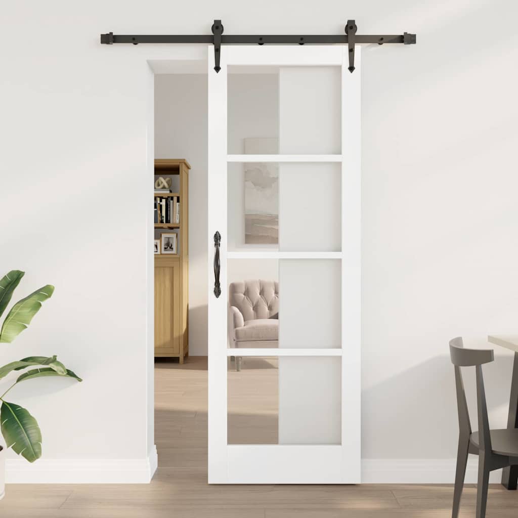 Sliding Door Manual ORKDAL White 28.9 x 83.1 in Wood and metal