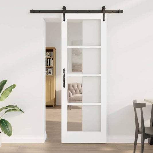 Sliding Door Manual ORKDAL White 28.9 x 83.1 in Wood and metal