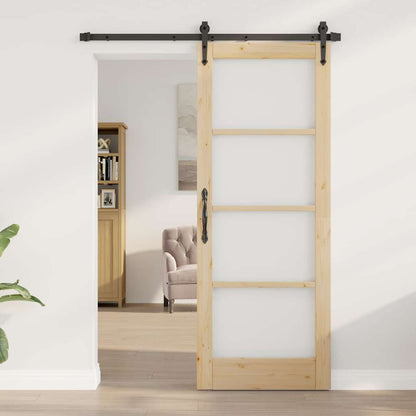 Sliding Door Manual ORKDAL Brown 30.7 x 79.5 in Wood and metal