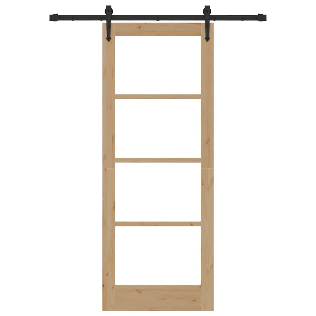 Sliding Door Manual ORKDAL Brown 30.7 x 79.5 in Wood and metal