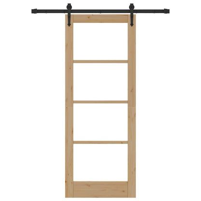 Sliding Door Manual ORKDAL Brown 30.7 x 79.5 in Wood and metal