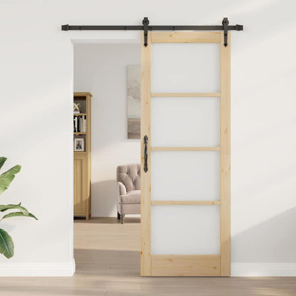 Sliding Door Manual ORKDAL Brown 30.7 x 83.1 in Wood and metal