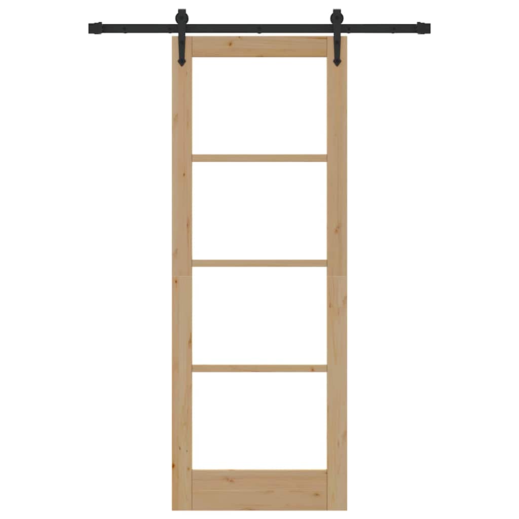 Sliding Door Manual ORKDAL Brown 30.7 x 83.1 in Wood and metal