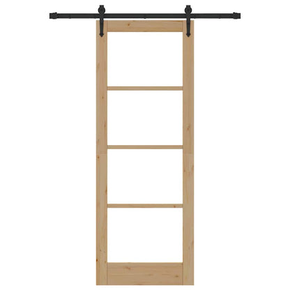 Sliding Door Manual ORKDAL Brown 30.7 x 83.1 in Wood and metal