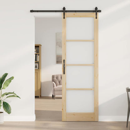 Sliding Door Manual ORKDAL Brown 30.7 x 91.3 in Wood and metal