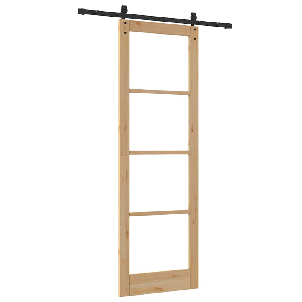 Sliding Door Manual ORKDAL Brown 30.7 x 91.3 in Wood and metal