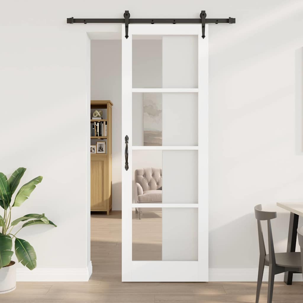 Sliding Door Manual ORKDAL White 30.7 x 91.3 in Wood and metal