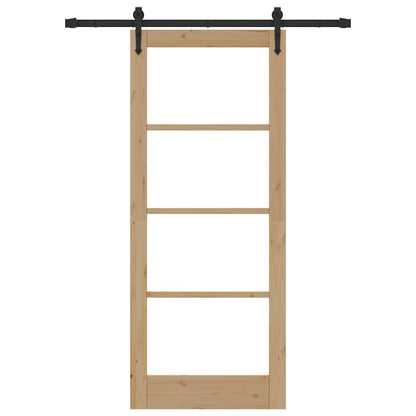 Sliding Door Manual ORKDAL Brown 32.7 x 79.5 in Wood and metal