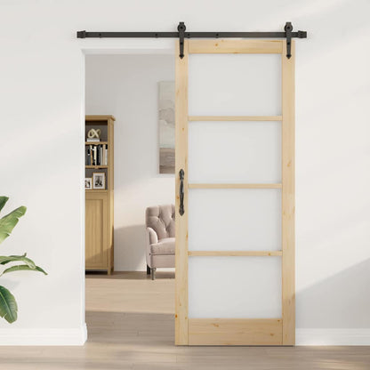 Sliding Door Manual ORKDAL Brown 32.7 x 83.1 in Wood and metal
