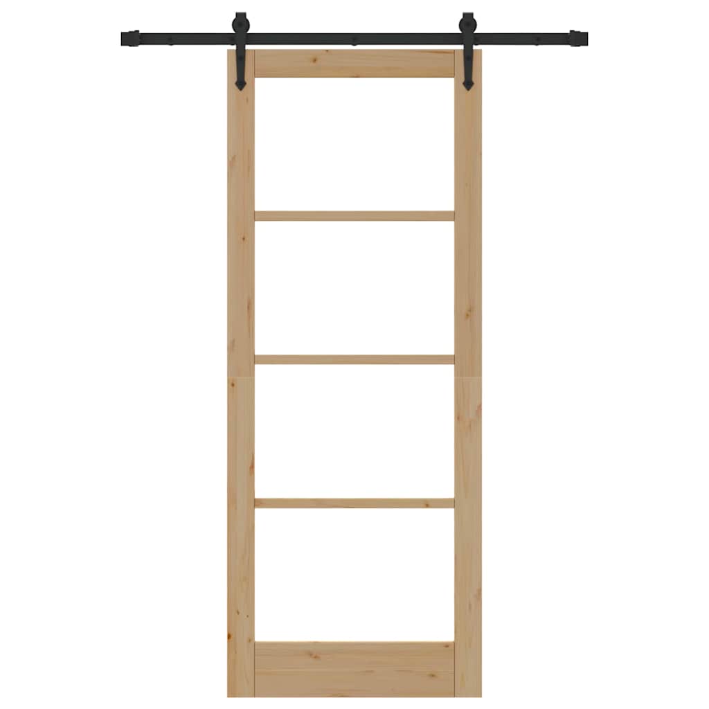 Sliding Door Manual ORKDAL Brown 32.7 x 83.1 in Wood and metal