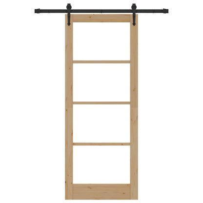 Sliding Door Manual ORKDAL Brown 32.7 x 83.1 in Wood and metal