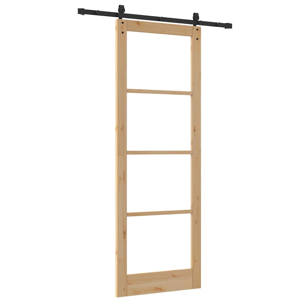 Sliding Door Manual ORKDAL Brown 32.7 x 91.4 in Wood and metal