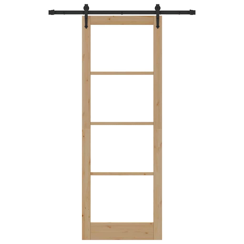 Sliding Door Manual ORKDAL Brown 32.7 x 91.4 in Wood and metal