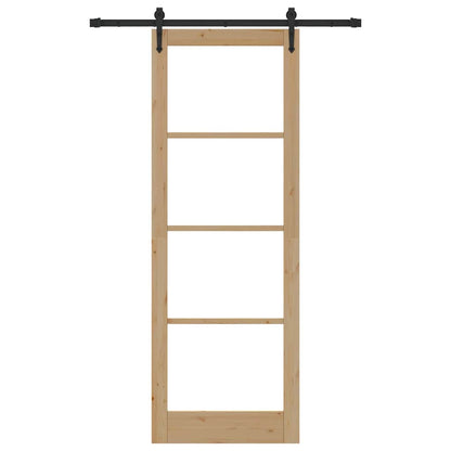 Sliding Door Manual ORKDAL Brown 32.7 x 91.4 in Wood and metal