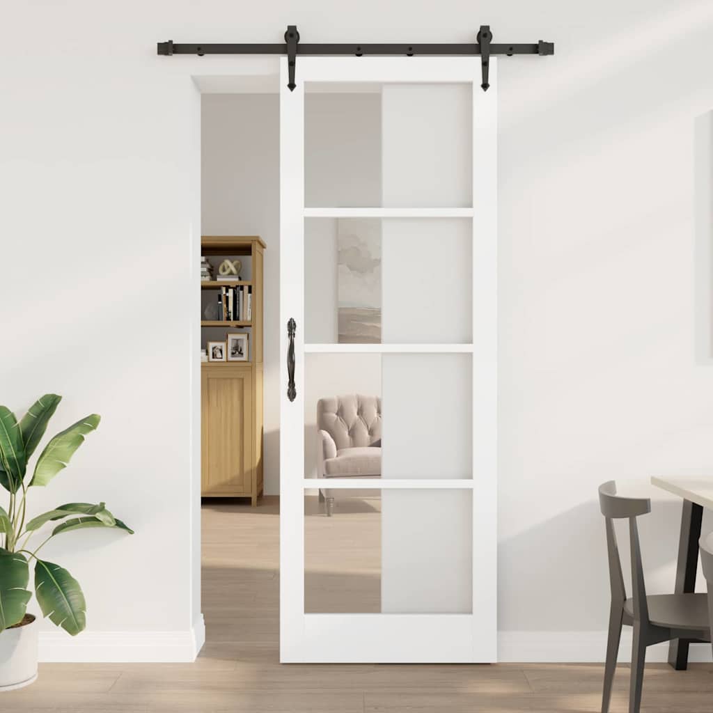 Sliding Door Manual ORKDAL White 32.7 x 91.4 in Wood and metal