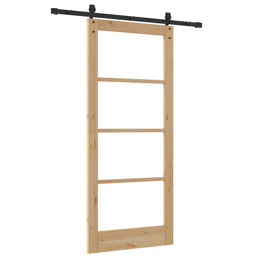 Sliding Door Manual ORKDAL Brown 33.9 x 78.1 in Wood and metal