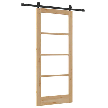 Sliding Door Manual ORKDAL Brown 33.9 x 78.1 in Wood and metal