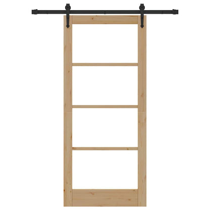 Sliding Door Manual ORKDAL Brown 33.9 x 78.1 in Wood and metal