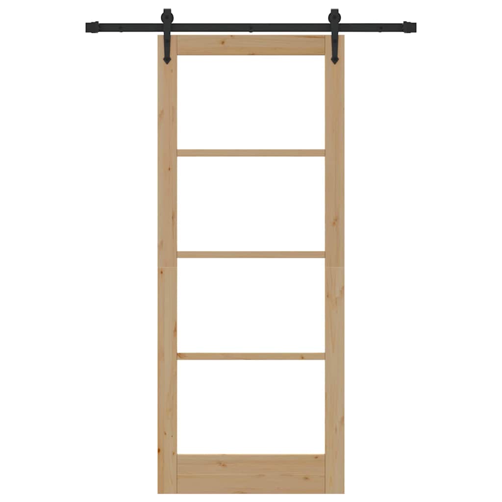 Sliding Door Manual ORKDAL Brown 33.9 x 83.1 in Wood and metal