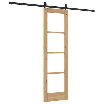 Sliding Door Manual ORKDAL Brown 24 x 78.2 in Wood and metal