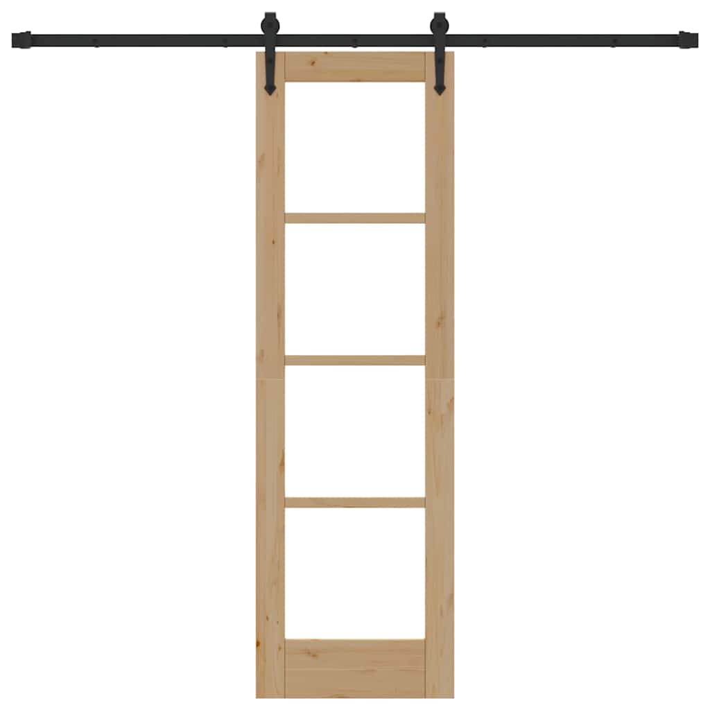 Sliding Door Manual ORKDAL Brown 24 x 78.2 in Wood and metal