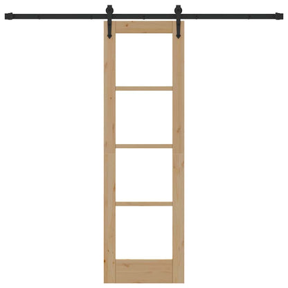 Sliding Door Manual ORKDAL Brown 24 x 78.2 in Wood and metal