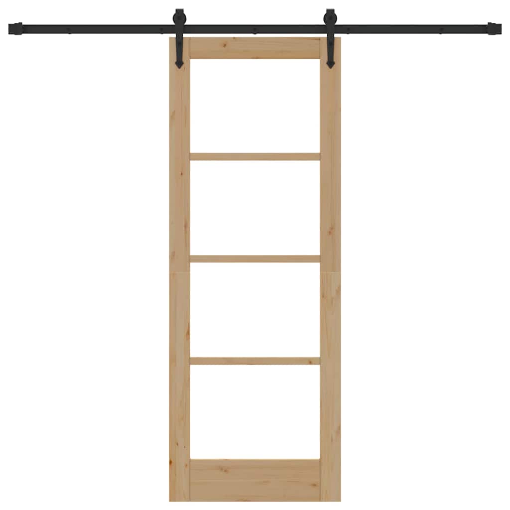 Sliding Door Manual ORKDAL Brown 29 x 78 in Wood and metal