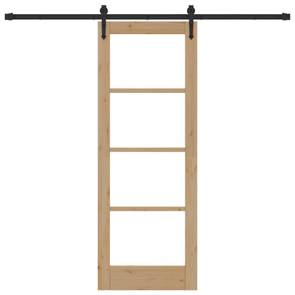 Sliding Door Manual ORKDAL Brown 29 x 78 in Wood and metal