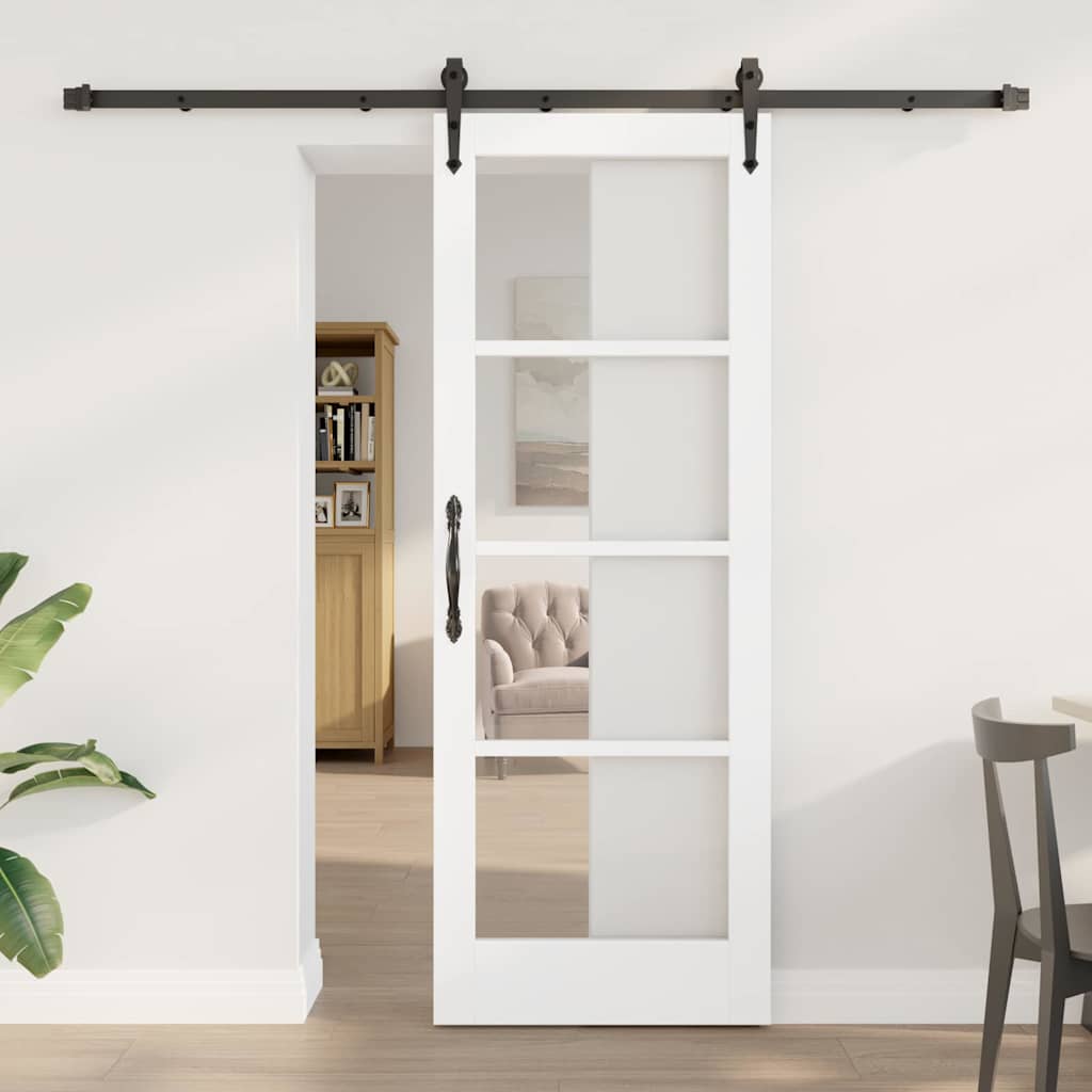 Sliding Door Manual ORKDAL White 29 x 78 in Wood and metal