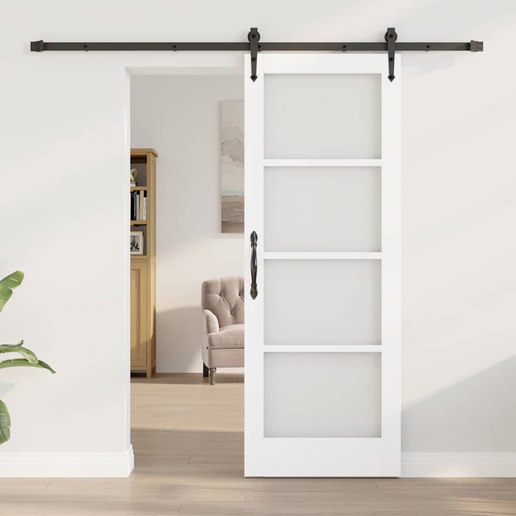 Sliding Door Manual ORKDAL White 29 x 78 in Wood and metal