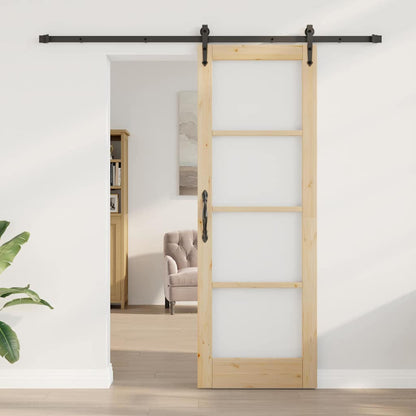 Sliding Door Manual ORKDAL Brown 28.9 x 83.1 in Wood and metal