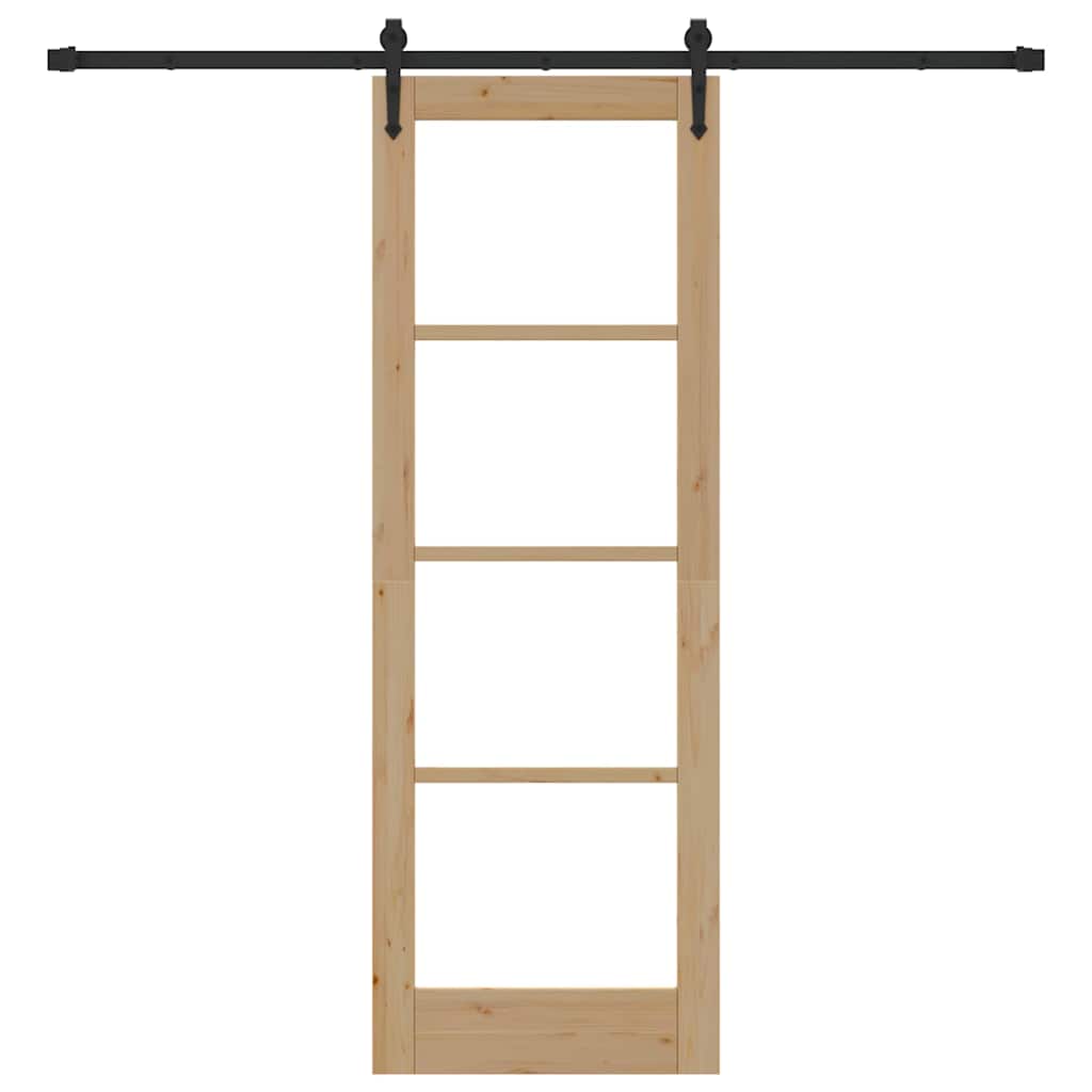 Sliding Door Manual ORKDAL Brown 28.9 x 83.1 in Wood and metal