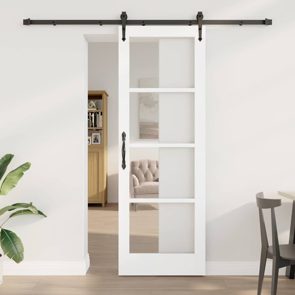 Sliding Door Manual ORKDAL White 28.9 x 83.1 in Wood and metal