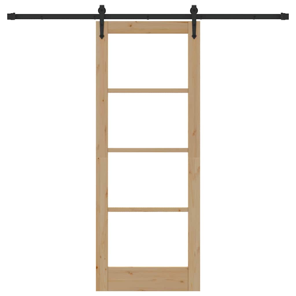 Sliding Door Manual ORKDAL Brown 30.7 x 79.5 in Wood and metal