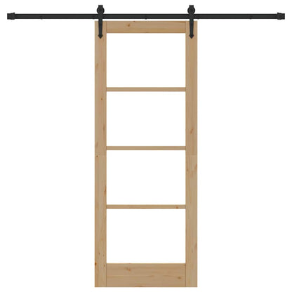 Sliding Door Manual ORKDAL Brown 30.7 x 79.5 in Wood and metal