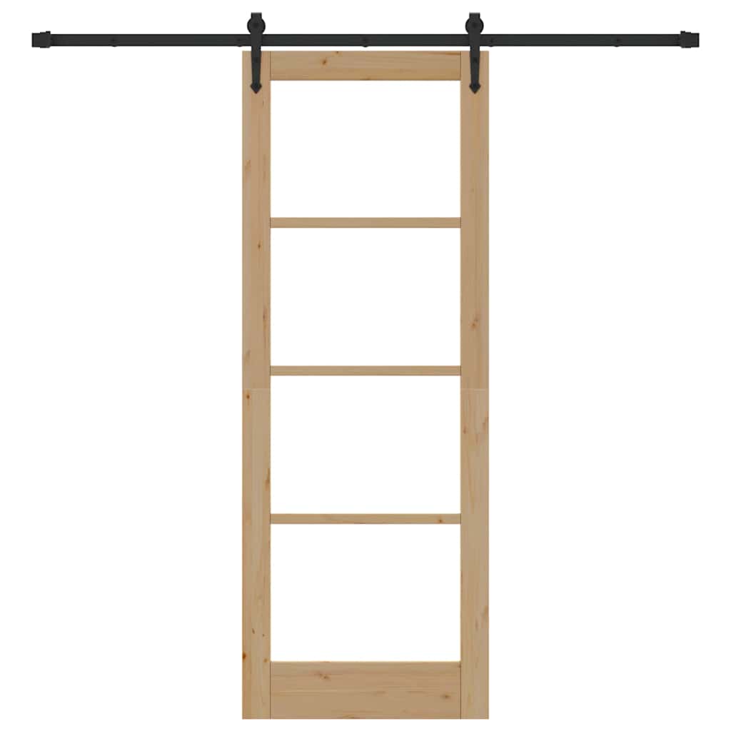 Sliding Door Manual ORKDAL Brown 30.7 x 83.1 in Wood and metal