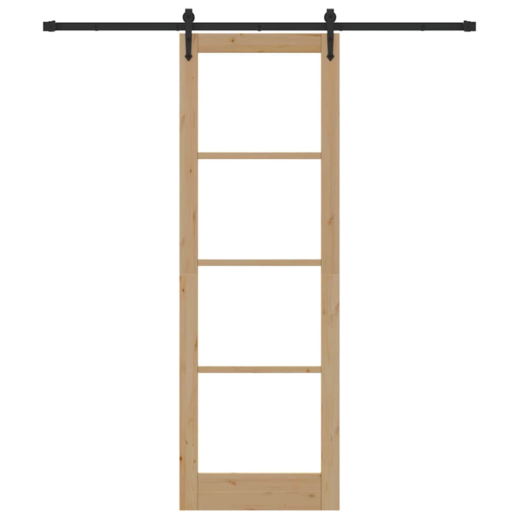 Sliding Door Manual ORKDAL Brown 30.7 x 91.3 in Wood and metal