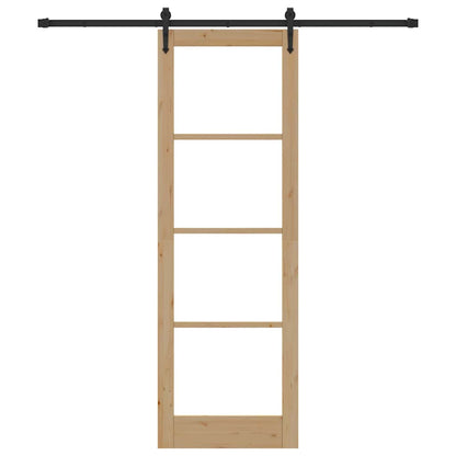 Sliding Door Manual ORKDAL Brown 30.7 x 91.3 in Wood and metal