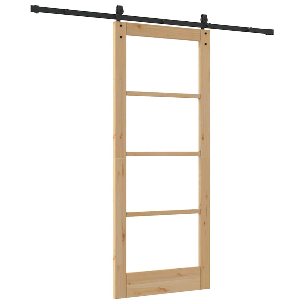 Sliding Door Manual ORKDAL Brown 32.7 x 79.5 in Wood and metal