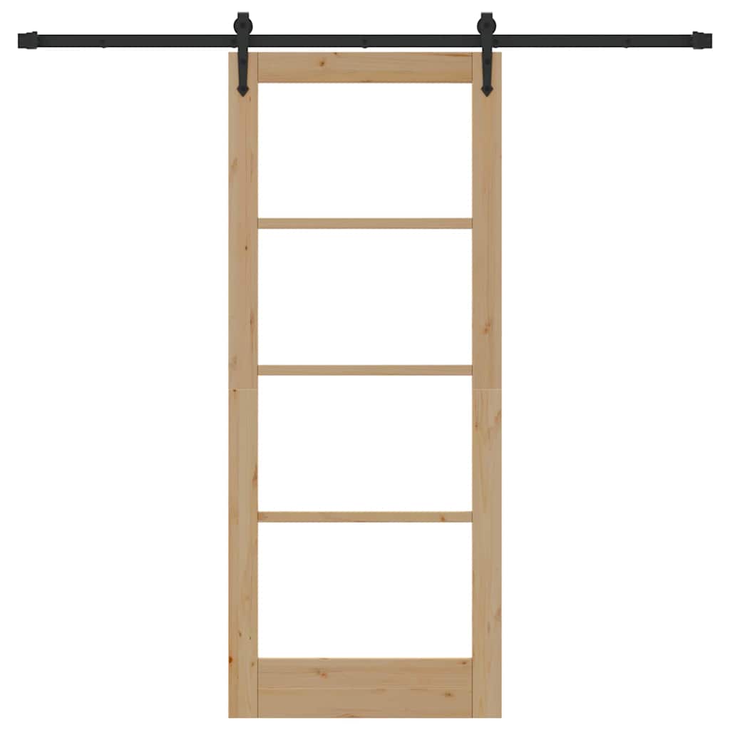 Sliding Door Manual ORKDAL Brown 32.7 x 79.5 in Wood and metal