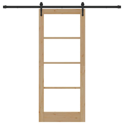 Sliding Door Manual ORKDAL Brown 32.7 x 79.5 in Wood and metal