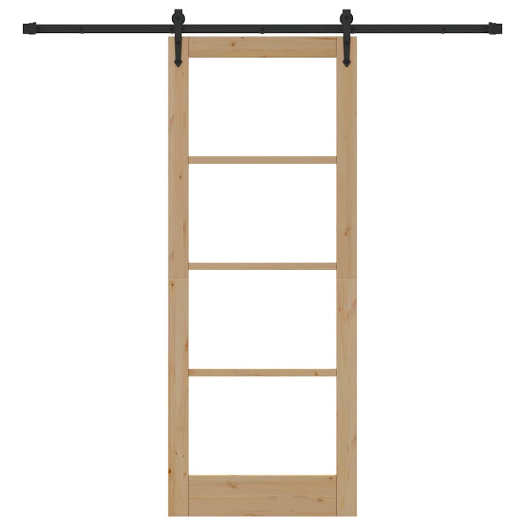 Sliding Door Manual ORKDAL Brown 32.7 x 83.1 in Wood and metal