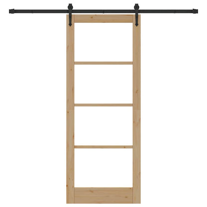 Sliding Door Manual ORKDAL Brown 32.7 x 83.1 in Wood and metal