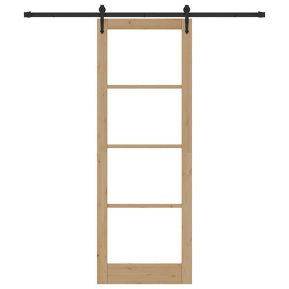 Sliding Door Manual ORKDAL Brown 32.7 x 91.4 in Wood and metal