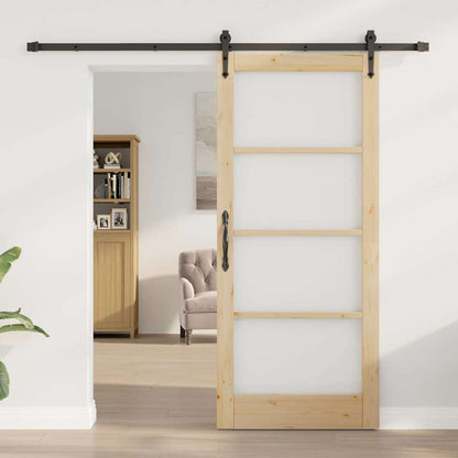 Sliding Door Manual ORKDAL Brown 33.9 x 78.1 in Wood and metal