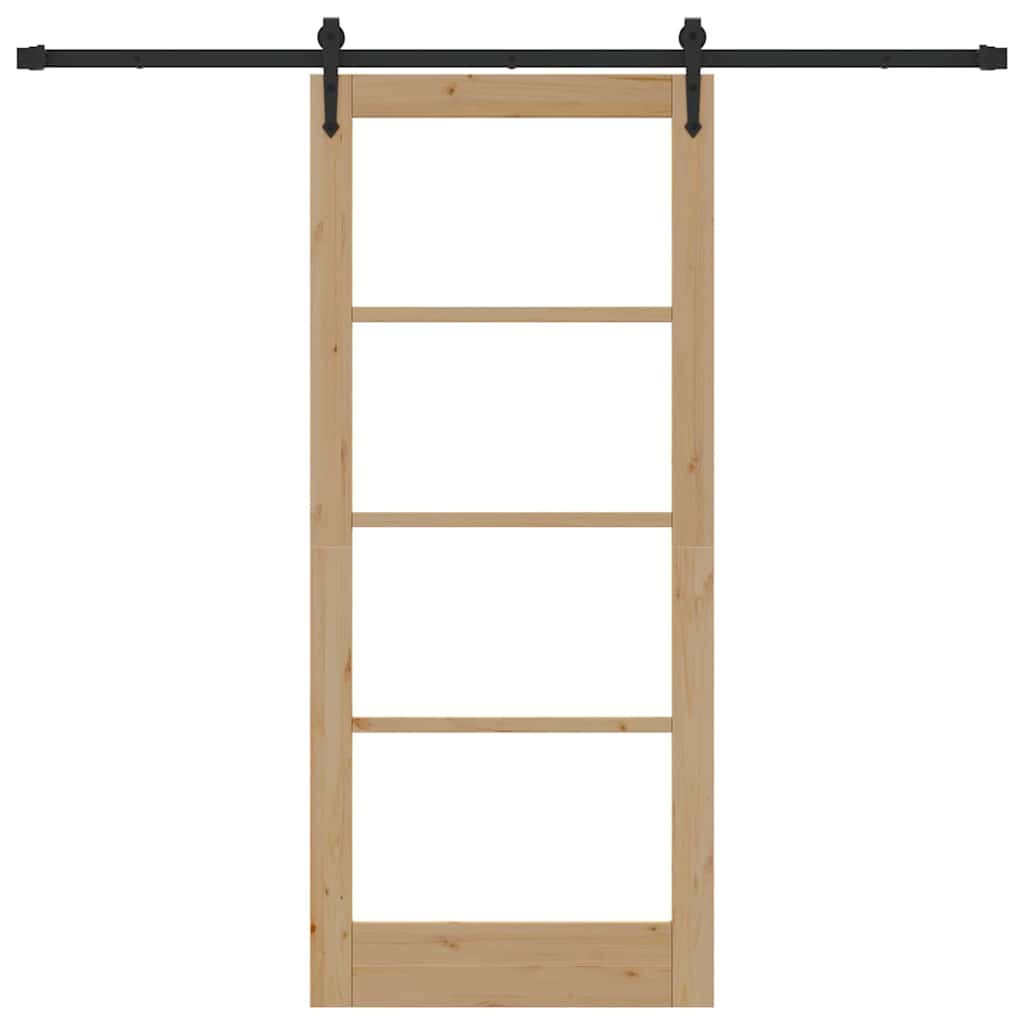 Sliding Door Manual ORKDAL Brown 33.9 x 78.1 in Wood and metal