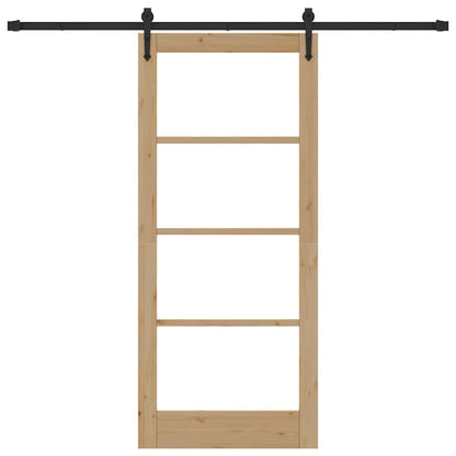 Sliding Door Manual ORKDAL Brown 33.9 x 78.1 in Wood and metal