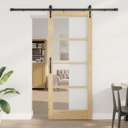 Sliding Door Manual ORKDAL Brown 33.9 x 83.1 in Wood and metal